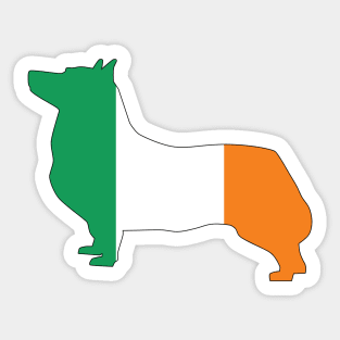 Swedish Vallhund Ireland Flag Filled Sticker